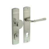 Intersteel Voordeurbeslag Helena profielcilindergat 92mm met kerntrekbeveiliging mat nikkel