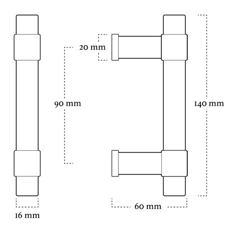 Mooi Deurbeslag Handgreep klein Fermo Mooi Deurbeslag Handgreep klein Fermo