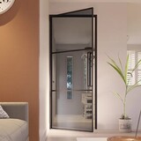 Loftdeur Slimline stalen scharnierdeur met rookglas Loftdeur Slimline stalen scharnierdeur met rookglas