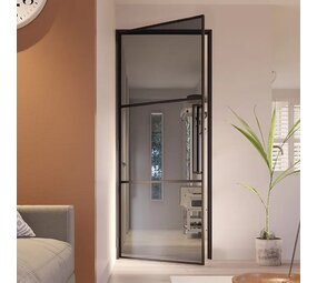 Loftdeur Slimline stalen scharnierdeur met rookglas