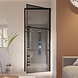 Loftdeur Stalen scharnierdeur Slimline 3-vaks met rookglas en magneetsluiting Loftdeur Stalen scharnierdeur Slimline 3-vaks met rookglas en magneetsluiting