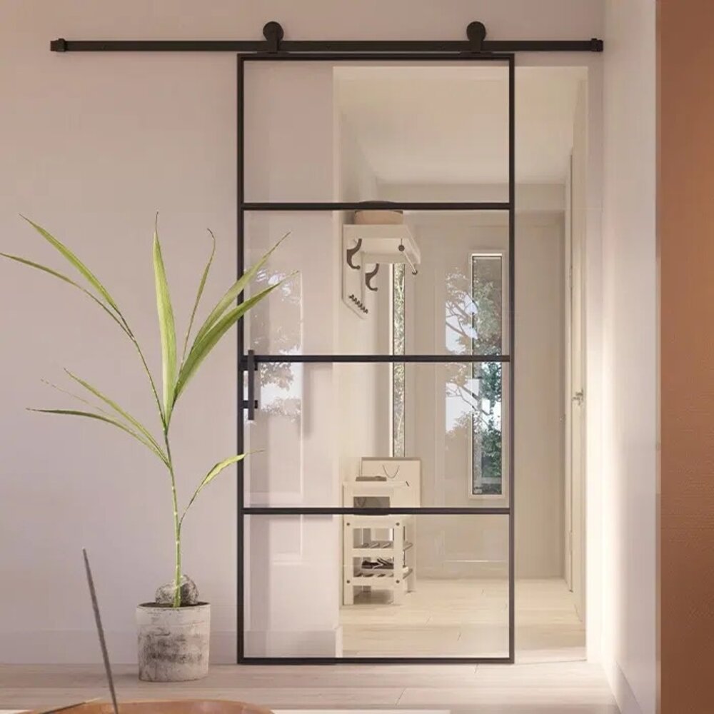 Loftdeur Industriële Slimline schuifdeur met slank elegant frame Loftdeur Industriële Slimline schuifdeur met slank elegant frame