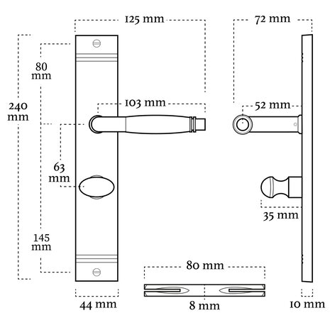 De Oude Deurklink Klassieke geveerde deurklink mat nikkel op schild met wc slot 63/8 mm De Oude Deurklink Klassieke geveerde deurklink mat nikkel op schild met wc slot 63/8 mm