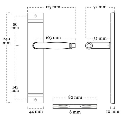 De Oude Deurklink Geveerde klassieke deurklink mat nikkel op schild De Oude Deurklink Geveerde klassieke deurklink mat nikkel op schild