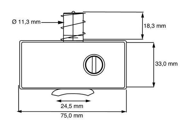 Dulimex Oplegslot smal buitendraaiend SKG1 zwart