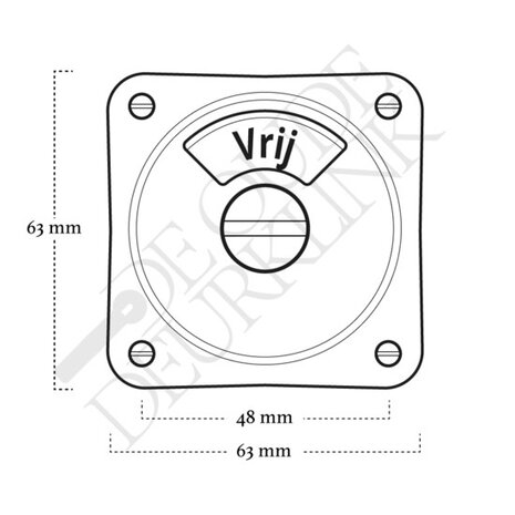 De Oude Deurklink WC Slot Draaiknop met vrij-bezet plaat messing getrommeld De Oude Deurklink WC Slot Draaiknop met vrij-bezet plaat messing getrommeld