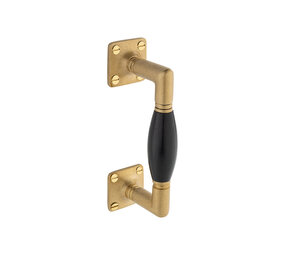 De Oude Deurklink Handgreep messing getrommeld vierkant De Oude Deurklink Handgreep messing getrommeld vierkant