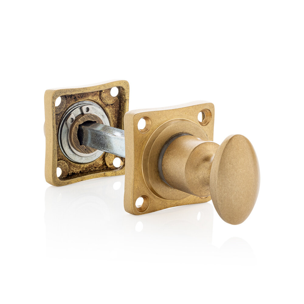 De Oude Deurklink WC Slot Draaiknop messing getrommeld De Oude Deurklink WC Slot Draaiknop messing getrommeld