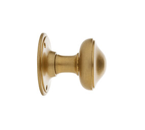 De Oude Deurklink Vaste deurknop 80mm - messing getrommeld De Oude Deurklink Vaste deurknop 80mm - messing getrommeld