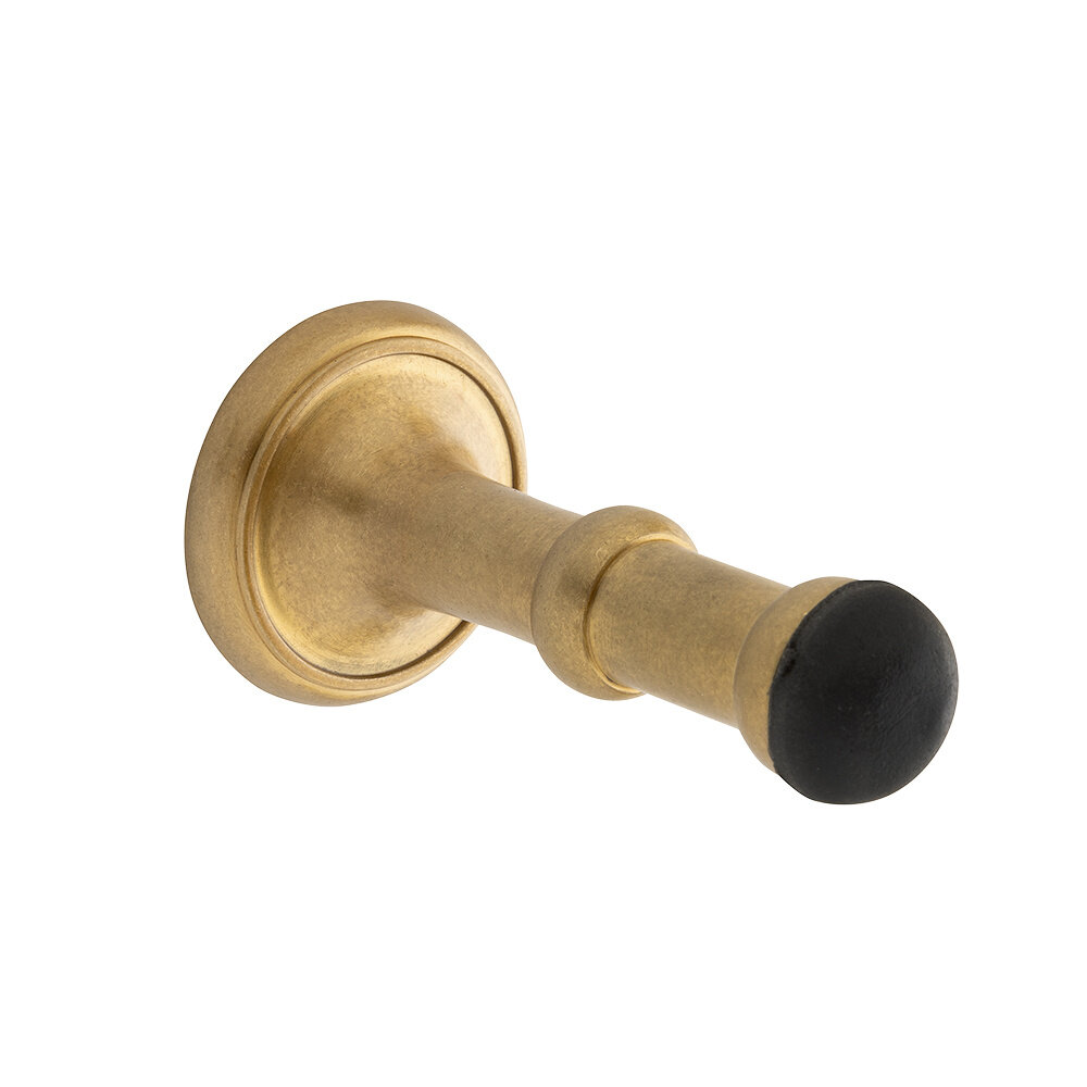 De Oude Deurklink Deurstopper - getrommeld messing | De Oude Deurklink jaren 30 deurbeslag
