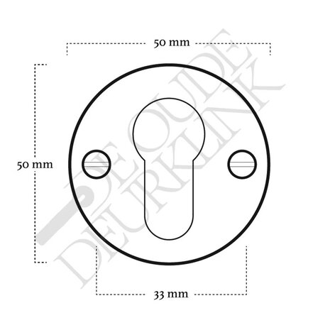 De Oude Deurklink Set cilinderrozetten Rond in messing getrommeld De Oude Deurklink Set cilinderrozetten Rond in messing getrommeld