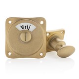 De Oude Deurklink WC Slot - Draaiknop vrij-bezet messing getrommeld