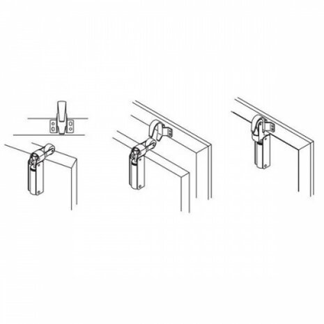Dulimex Deuropvanger incl. sluithaak instelbare sluitsnelheid zwart Dulimex Deuropvanger incl. sluithaak instelbare sluitsnelheid zwart