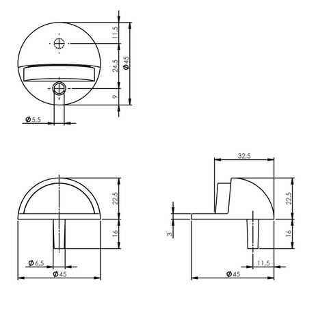 Intersteel Deurstopper rond model mat zwart | De Oude Deurklink jaren 30 deurbeslag Intersteel Deurstopper rond model mat zwart | De Oude Deurklink jaren 30 deurbeslag