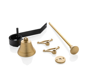 De Oude Deurklink Trekbel messing getrommeld De Oude Deurklink Trekbel messing getrommeld