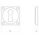 Intersteel Intersteel Sleutelrozetten vierkant messing getrommeld - schroefgat montage | De Oude Deurklink Intersteel Intersteel Sleutelrozetten vierkant messing getrommeld - schroefgat montage | De Oude Deurklink
