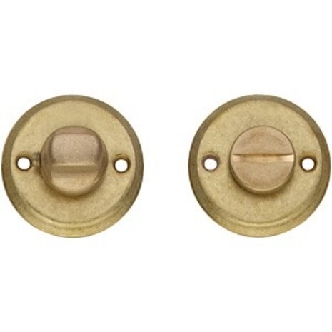 Intersteel WC slot rond schroefgaten messing getrommeld Intersteel WC slot rond schroefgaten messing getrommeld