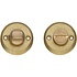 WC slot rond schroefgaten messing getrommeld WC slot rond schroefgaten messing getrommeld