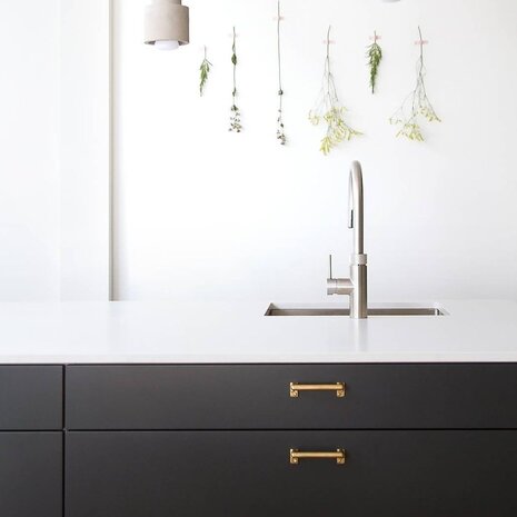 Intersteel Meubelgreep 107mm messing getrommeld