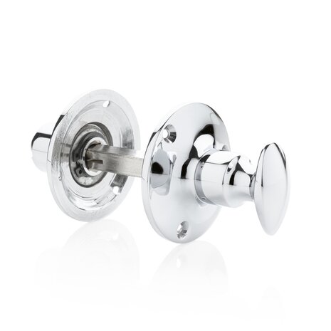 De Oude Deurklink Klassiek geveerd glanzend nikkel rond en WC slot