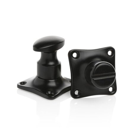 De Oude Deurklink Klassiek geveerd mat zwart vierkant met wc slot