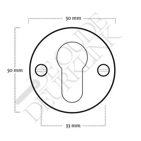De Oude Deurklink Deurklink Klassiek Geveerd, Messing getrommeld met Cilinderrozet, Rond De Oude Deurklink Deurklink Klassiek Geveerd, Messing getrommeld met Cilinderrozet, Rond