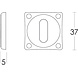 Intersteel Intersteel Sleutelrozetten vierkant Basic mat nikkel | De Oude Deurklink Intersteel Intersteel Sleutelrozetten vierkant Basic mat nikkel | De Oude Deurklink
