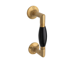 De Oude Deurklink Handgreep messing getrommeld rond De Oude Deurklink Handgreep messing getrommeld rond