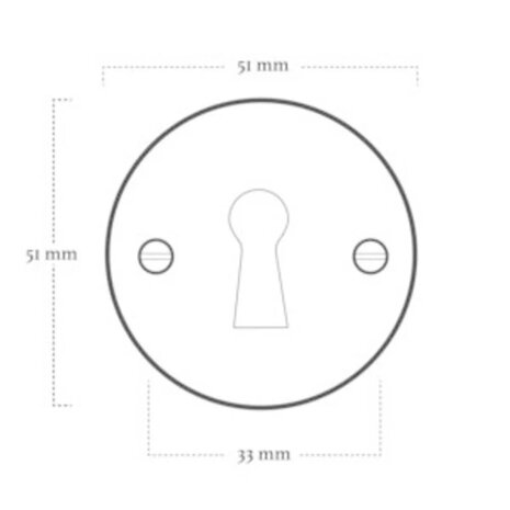 De Oude Deurklink Klassieke sleutel rozet rond messing gelakt De Oude Deurklink Klassieke sleutel rozet rond messing gelakt