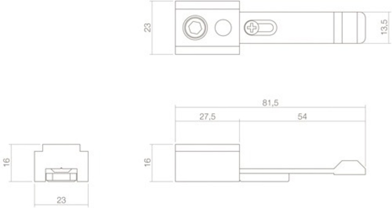 Intersteel Vastzetinrichting tbv glijarm deurdranger