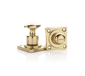 De Oude Deurklink Klassieke WC draaiknop messing gelakt vierkant