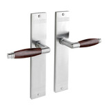 De Oude Deurklink Deurklink Retro palissander mat nikkel op schild De Oude Deurklink Deurklink Retro palissander mat nikkel op schild