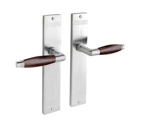 De Oude Deurklink Deurklink set Retro mat nikkel schild