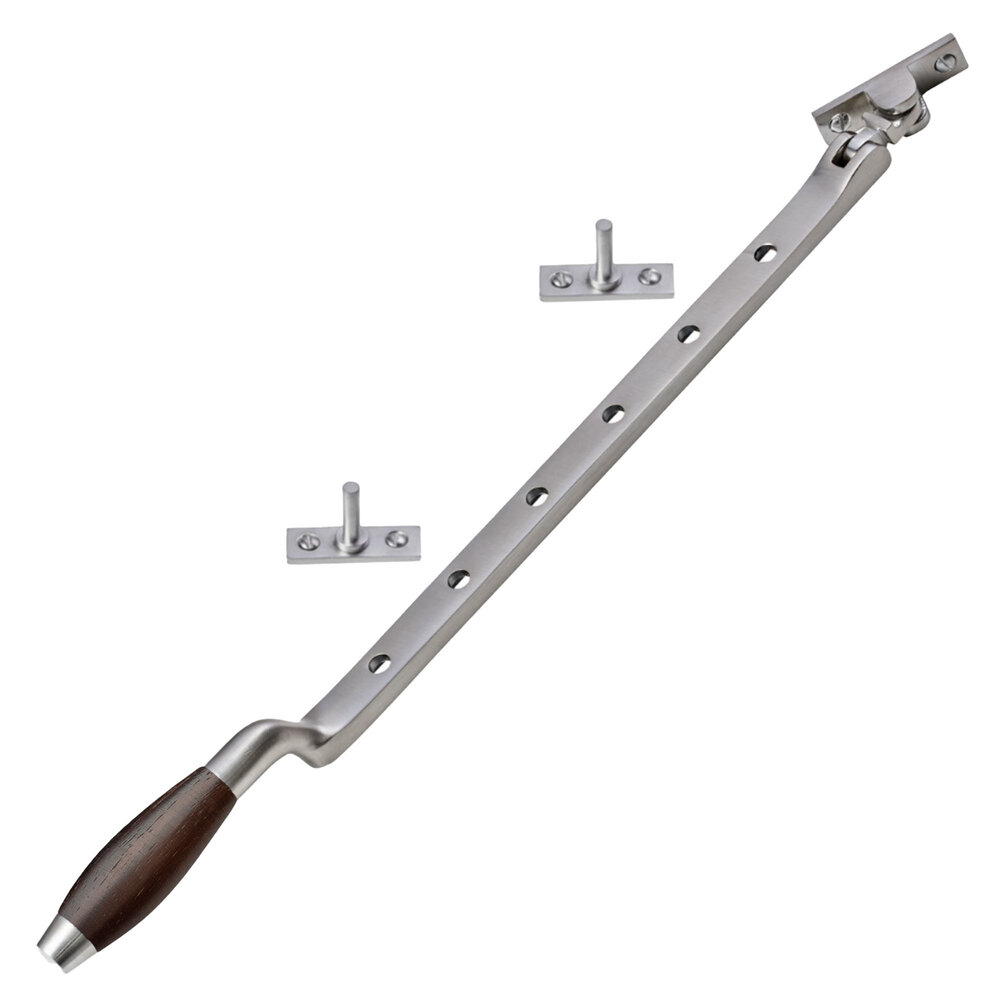 De Oude Deurklink Raamuitzetter retro palissander mat nikkel De Oude Deurklink Raamuitzetter retro palissander mat nikkel