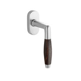 De Oude Deurklink Draai kiep retro palissander in mat nikkel De Oude Deurklink Draai kiep retro palissander in mat nikkel