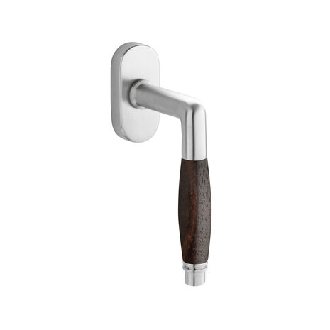 De Oude Deurklink Draai kiep retro palissander in mat nikkel De Oude Deurklink Draai kiep retro palissander in mat nikkel