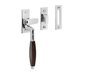 De Oude Deurklink Raamsluiting retro palissander nikkel links De Oude Deurklink Raamsluiting retro palissander nikkel links