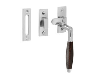 De Oude Deurklink Raamsluiting retro palissander nikkel rechts De Oude Deurklink Raamsluiting retro palissander nikkel rechts