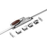 De Oude Deurklink Raam Espagnolet retro palissander met stangenset nikkel De Oude Deurklink Raam Espagnolet retro palissander met stangenset nikkel