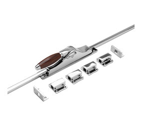 De Oude Deurklink Deur Espagnolet retro palissander met stangenset nikkel De Oude Deurklink Deur Espagnolet retro palissander met stangenset nikkel
