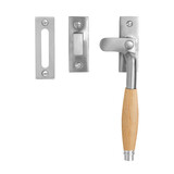 De Oude Deurklink Raamsluiting retro mat nikkel/eikenhout rechts De Oude Deurklink Raamsluiting retro mat nikkel/eikenhout rechts