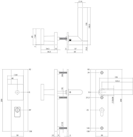 Intersteel Intersteel Veiligheidsbeslag SKG3 messing getrommeld PC72mm kerntrekbeveiliging | De Oude Deurklink klassiek buitendeurbeslag Intersteel Intersteel Veiligheidsbeslag SKG3 messing getrommeld PC72mm kerntrekbeveiliging | De Oude Deurklink klassiek buitendeurbeslag