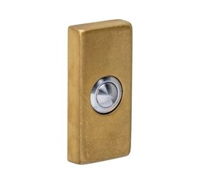 Intersteel Deurbel rechthoekig 65x30x10mm verdekt PVD messing getrommeld