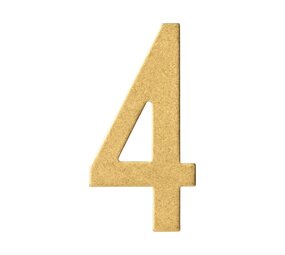 Intersteel Messing getrommeld huisnummer 4 Intersteel Messing getrommeld huisnummer 4