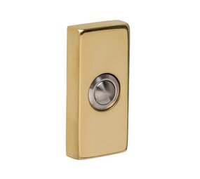 Intersteel Deurbel rechthoekig 65x30x10mm verdekt PVD messingkleur Intersteel Deurbel rechthoekig 65x30x10mm verdekt PVD messingkleur