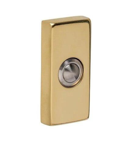 Intersteel Deurbel rechthoekig 65x30x10mm verdekt PVD messingkleur Intersteel Deurbel rechthoekig 65x30x10mm verdekt PVD messingkleur