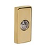 Deurbel rechthoekig 65x30x10mm verdekt PVD messingkleur Deurbel rechthoekig 65x30x10mm verdekt PVD messingkleur