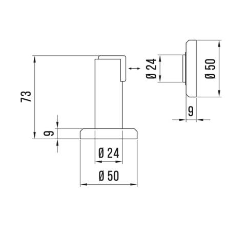 Dulimex Deurvastzetter magnetisch blinde montage RVS