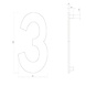 Intersteel Intersteel Huisnummer 3 PVD messing (15cm) voordeur | De Oude Deurklink klassiek buitendeurbeslag Intersteel Intersteel Huisnummer 3 PVD messing (15cm) voordeur | De Oude Deurklink klassiek buitendeurbeslag