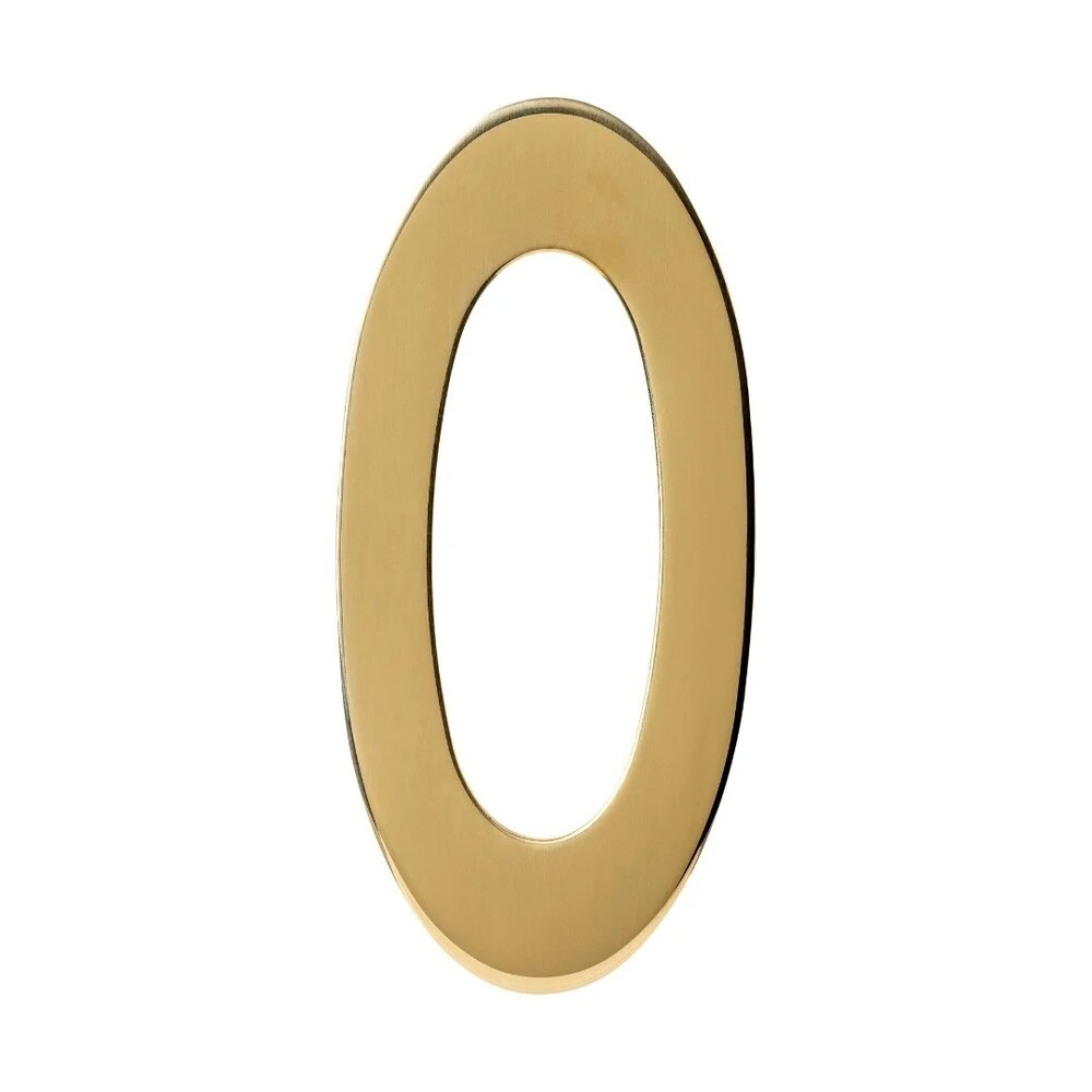 Intersteel Intersteel Huisnummer 0 PVD messing (15cm) voordeur | De Oude Deurklink klassiek buitendeurbeslag Intersteel Intersteel Huisnummer 0 PVD messing (15cm) voordeur | De Oude Deurklink klassiek buitendeurbeslag
